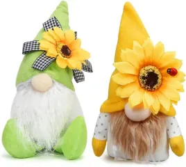 2x-skrzat-krasnal-wiosenny-wielkanocny-ozdoba-dekoracja-domu-slonecznik