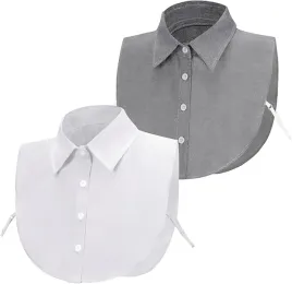 2x-elegancki-odpinany-kolnierzyk-wklad-od-koszuli-dla-kobiet-bialy-szary
