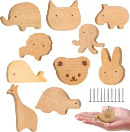 10x-drewniane-galki-uchwyt-meblowy-szafek-szuflady-pokoj-dziecka-zwierzatka