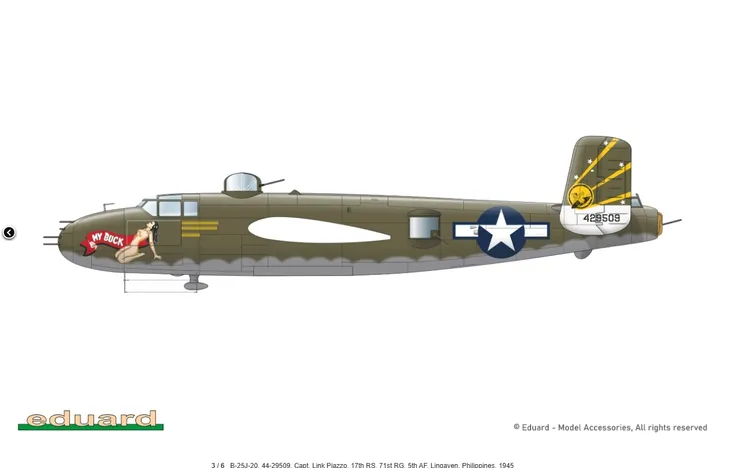 strafer-b-25j-mitchell-eduard-plastic-kits-548001-skala-skala-1-48
