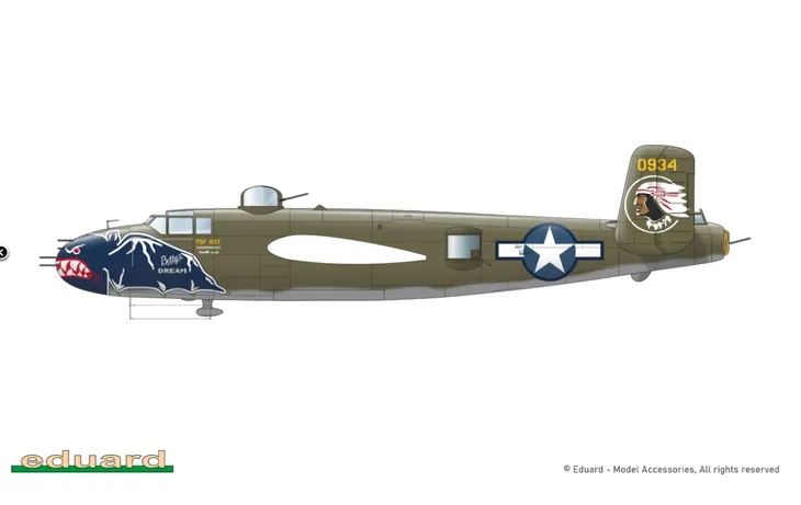 strafer-b-25j-mitchell-eduard-plastic-kits-548001-marka-eduard-skala-skala-1-48