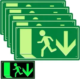 5x-aluminiowy-znak-wyjscie-ewakuacyjne-fluorescencyjny-przeciwpozarowe