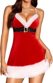 krotka-swiateczna-sukienka-kobieca-pani-mikolajowa-do-spania-sexy-bielizna