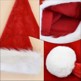 2x-czerwona-pluszowa-czapka-mikolaja-z-pomponem-akcesoria-swiateczne-unisex