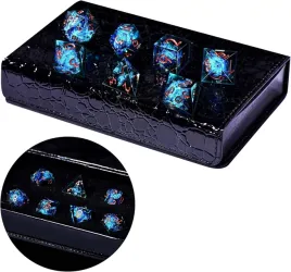 7-wieloscienne-kosci-kostki-7-die-dnd-dice-rpg-mtg-magiczne-kosmiczne-zywic