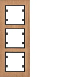 ramka-potrojna-hager-brazowy