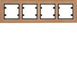 ramka-poczworna-hager-brazowy