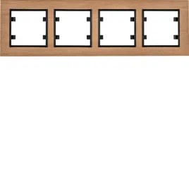 ramka-poczworna-hager-brazowy