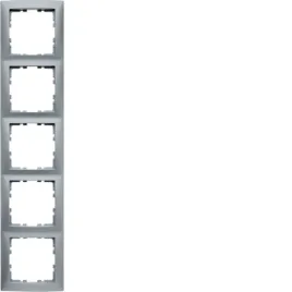 ramka-pieciokrotna-berker-srebrny