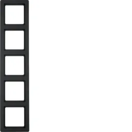 ramka-pieciokrotna-hager-czarny