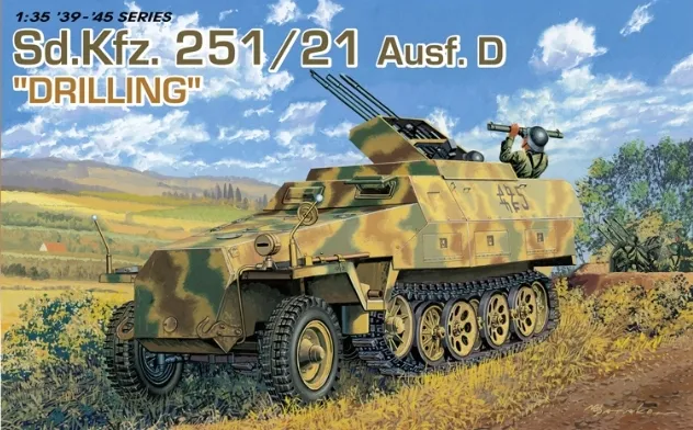 dragon-6217-pojazd-sd-kfz-251-21-ausf-d-drilling-model-do-sklejania-1-35-okres-ii-wojna-swiatowa