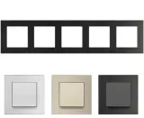 simon-55-ramka-5-krotna-pieciokrotna-metalowa-pion-poziom-inox-czarny-mat-certyfikat-ce