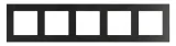 simon-55-ramka-5-krotna-pieciokrotna-metalowa-pion-poziom-inox-czarny-mat-kod-producenta-trn5-190