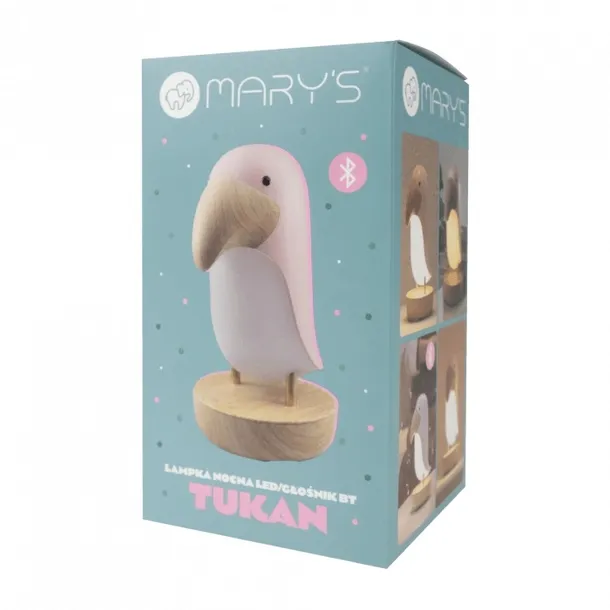 lampka-nocna-led-tukan-rozowy-biala-ciepla-glosnik-bluetooth-speaker-usb-zasilanie-akumulatorowe