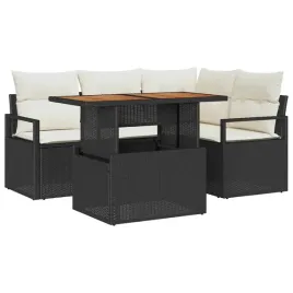 zestaw-do-jadalni-w-ogrodzie-z-poduszka-5-szt-czarny-i-kremowy