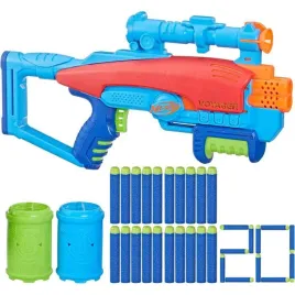 pistolet-nerf-elite-junior-voyager-25-strzalek-zestaw-z-celami-f6361
