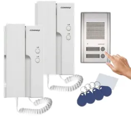 commax-zestaw-domofonowy-2-rodzinny-2-unifony-dp-2hpr-12vdc-kontroler-rfid