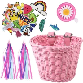 koszyk-na-rower-rozowy-dzwonek-ozdoba-zestaw-rowerowy-dla-dziewczynki