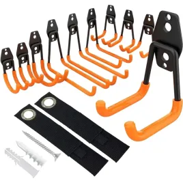 wieszaki-haki-uchwyty-scienne-garazowe-na-rower-drabiny-przewody-12-sztuk