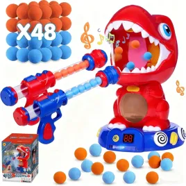dinozaur-gra-zrecznosciowa-strzelanie-do-celu-pistolet-kulki-zestaw