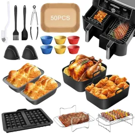 zestaw-akcesoriow-do-frytkownicy-wkladki-stojaki-air-fryer-dual-basket-x23