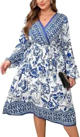 sukienka-midi-biala-w-niebieskie-kwiaty-dlugi-rekaw-cupshe-4xl