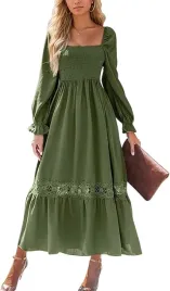 sukienka-midi-zielona-khaki-z-koronka-dlugi-rekaw-cupshe-rozmiar-s