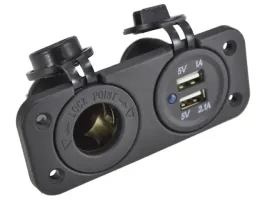 panel-jachtowy-gniazdo-zapalniczki-ladowarka-2x-usb-12v