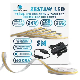24v-zestaw-tasma-led-cob-neutralna-5m-wlacznik