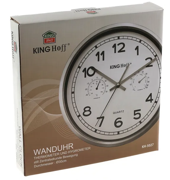 zegar-scienny-kinghoff-srebrny-30cm-cechy-dodatkowe-mechanizm-kwarcowy