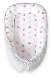 kokon-niemowlecy-kojec-otulacz-premium-bobono-gwiazdy-rozowy-szary