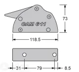 stoper-falowy-antal-cam-611-silver-kod-producenta-543-130