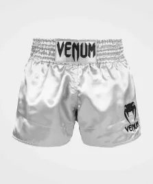 spodenki-muay-thai-shorts-classic-venum-srebrn