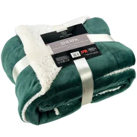 koc-euromat-bialy-mikrofibra-150x200-cm-zielony