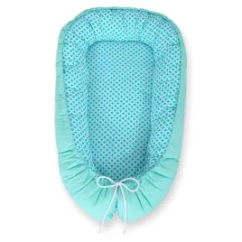 kokon-niemowlecy-dwustronny-kojec-otulacz-premium-bobono-mini-rozeta-mieto