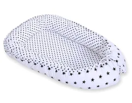 kokon-niemowlecy-kojec-otulacz-premium-bobono-gwiazdki-czarne-grochy