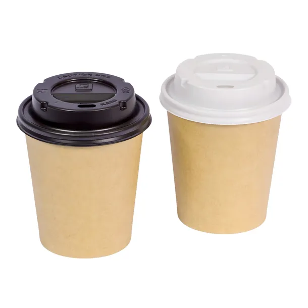 KUBKI PAPIEROWE 250 ml z Wieczkami do Kawy Herbaty 100 sztuk