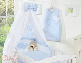 baldachim-do-lozeczka-kratka-niebieska