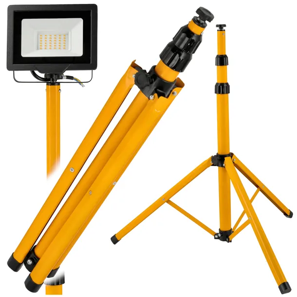 statyw-ecolight-pojedynczy-zolty-160-cm-do-halogenow-marka-ecolight