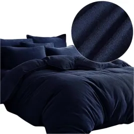 komplet-poscieli-bawelnianej-gruba-frota-160x200-miekka-frotte-granatowy