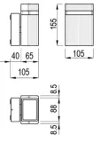 lampa-elewacyjna-jednokierunkowa-gu10-szara-nessa-dlugosc-15-5-cm