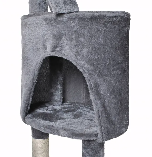 drzewko-dla-kota-118cm-szare-material-powierzchni-drapania-sizal