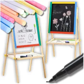 tablica-dwustronna-edukacyjna-dla-dzieci-2w1-drewniana-kredowa-akcesoria