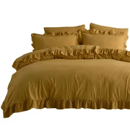 komplet-poscieli-220x200-naturalna-bawelna-eko-z-falbanka-kolor-oliwkowy
