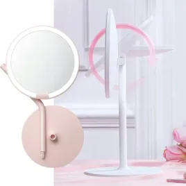 lustro-do-makijazu-stojace-amiro-rozowe-z-oswietleniem-led-5x