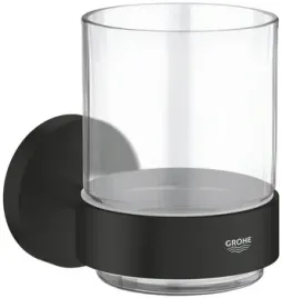 grohe-szklanka-z-uchwytem-essentials-czarny-mat