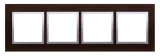 ramka-poczworna-drewniana-wenge-drn4-84-simon-54-kolor-brazowy