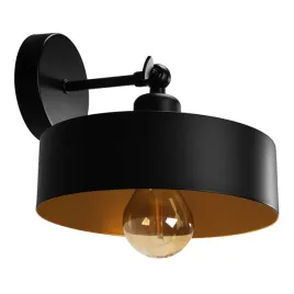 lampa-scienna-kinkiet-loft-regulowany-czarny-zloty