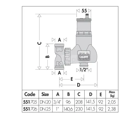 caleffi-separator-powietrza-discal-seria-551-1-gw-kod-producenta-551706