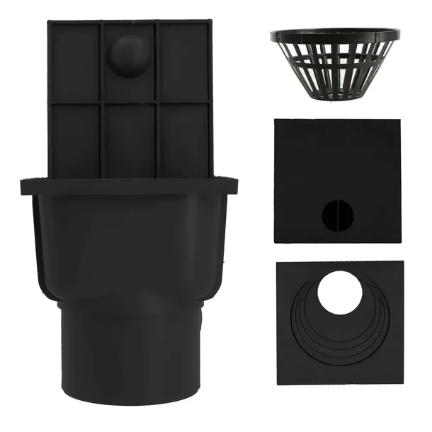 osadnik-rynnowy-czyszczak-studzienka-wpust-odplyw-dolny-110-czarny-300kg-waga-z-opakowaniem-1-kg-srednica-110-mm